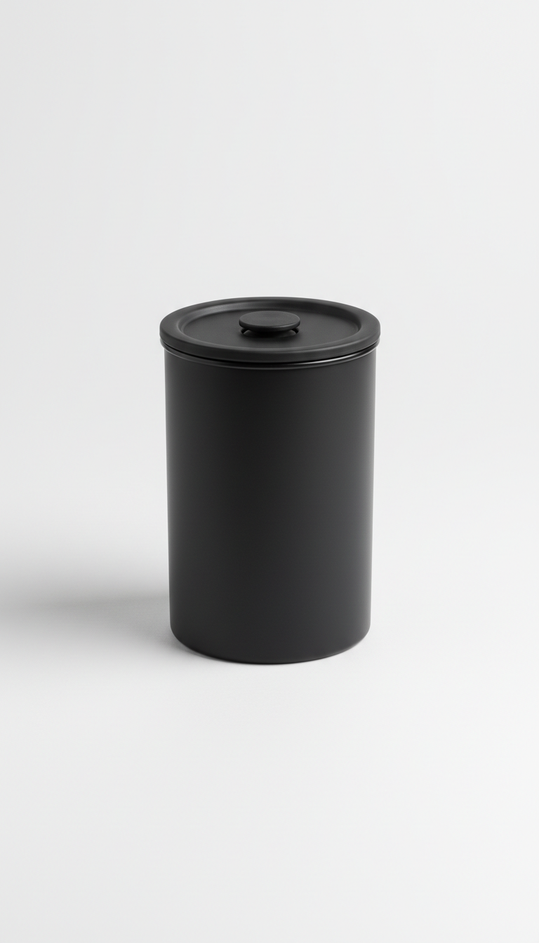 Graphite Black Storage Canister With Pop Lid