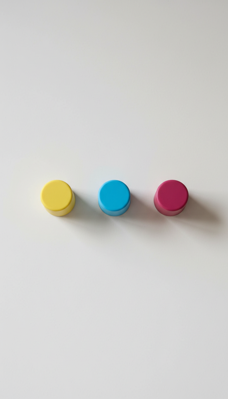 Studio Blue Magnetic Wall Hook Trio