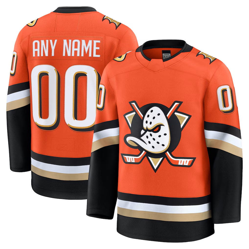 Mdoa Custom A.Ducks Orange Home Authentic Pro Jerseys