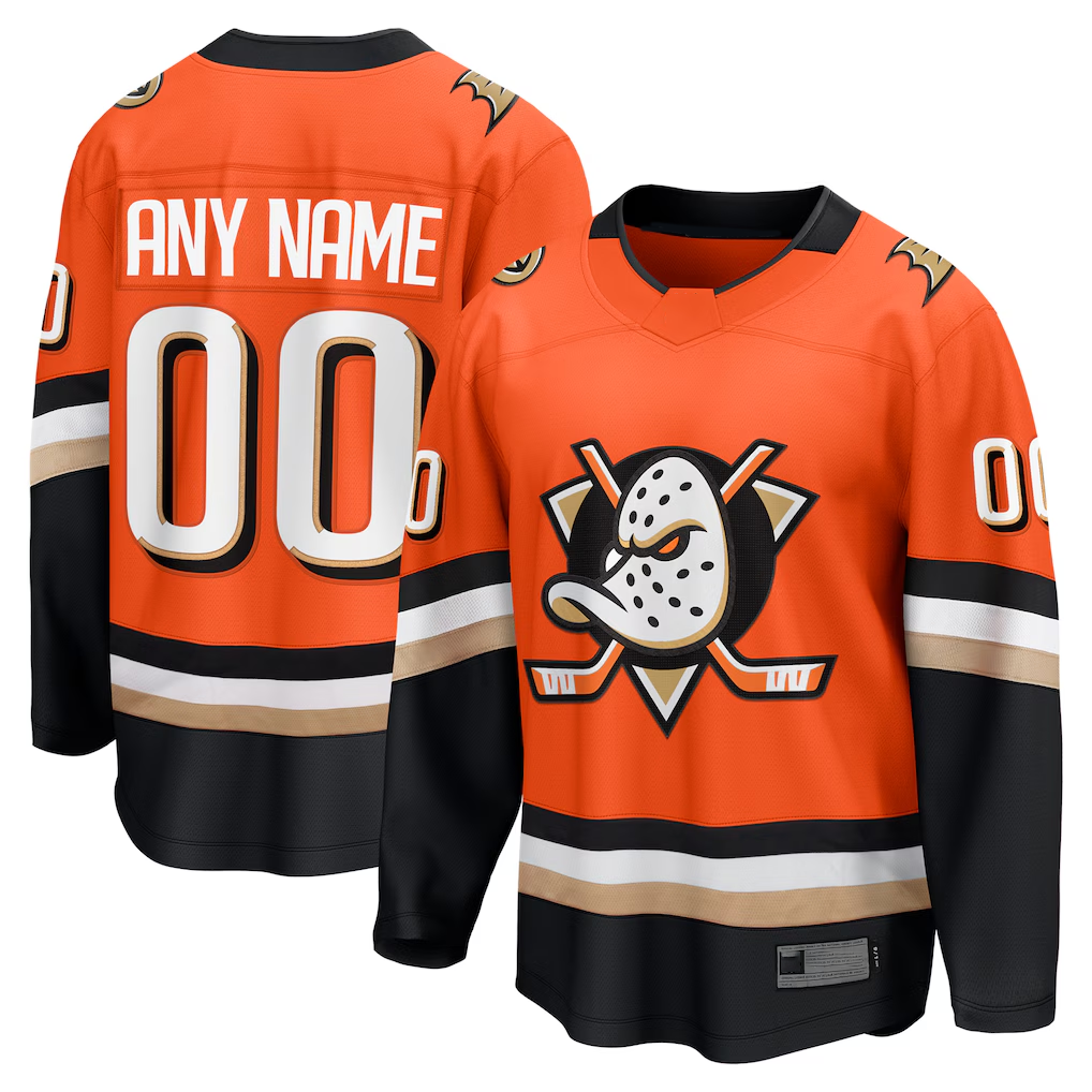 Mdoa Custom A.Ducks Orange Home Breakaway Jerseys