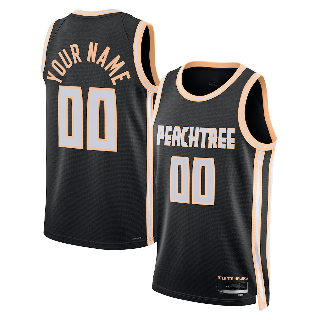 Mdoa Custom A.Hawks Black 202526 City Edition Swingman Jerseys