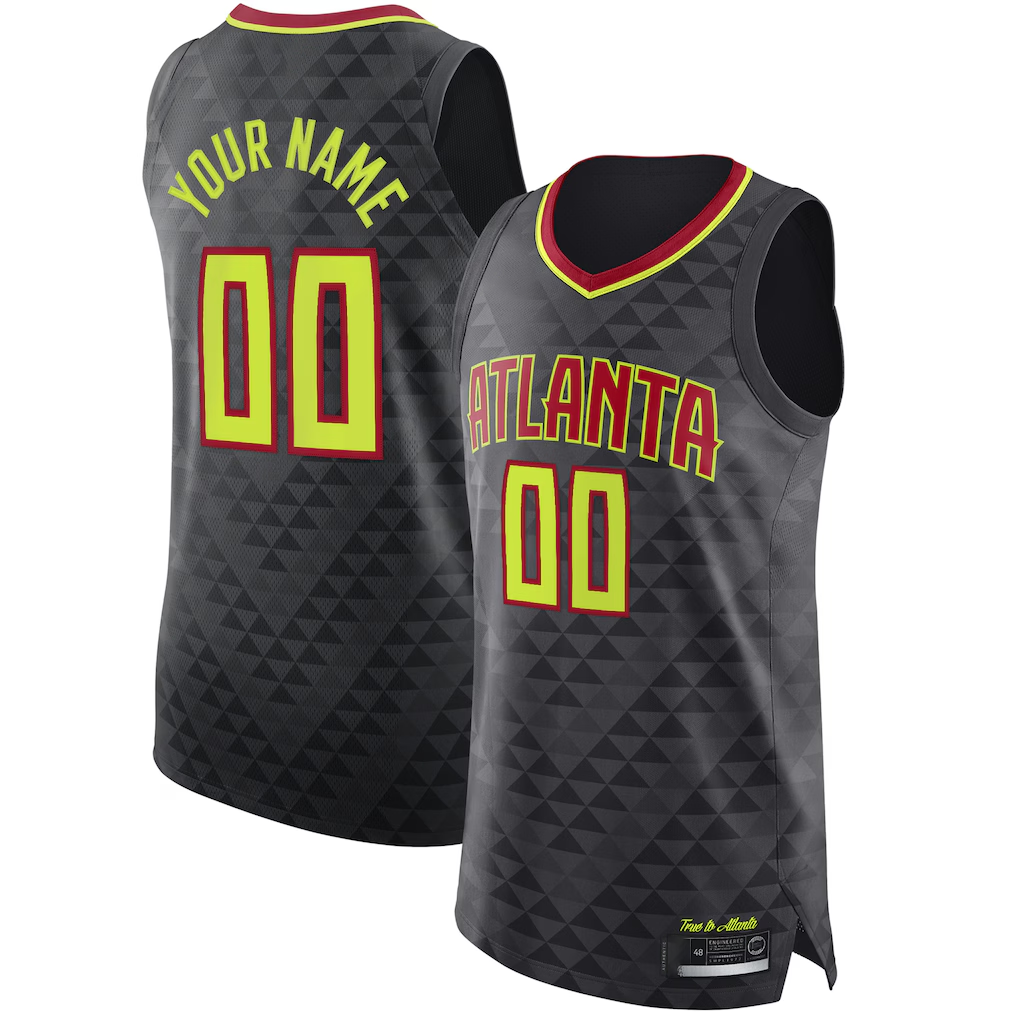 Mdoa Custom A.Hawks Black Authentic Jerseys - Icon Edition