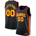 Mdoa Custom A.Hawks  Black Swingman Jerseys - Statement Edition
