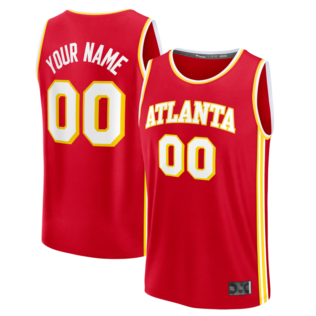 Mdoa Custom A.Hawks Red Fast Break Jerseys - Icon Edition