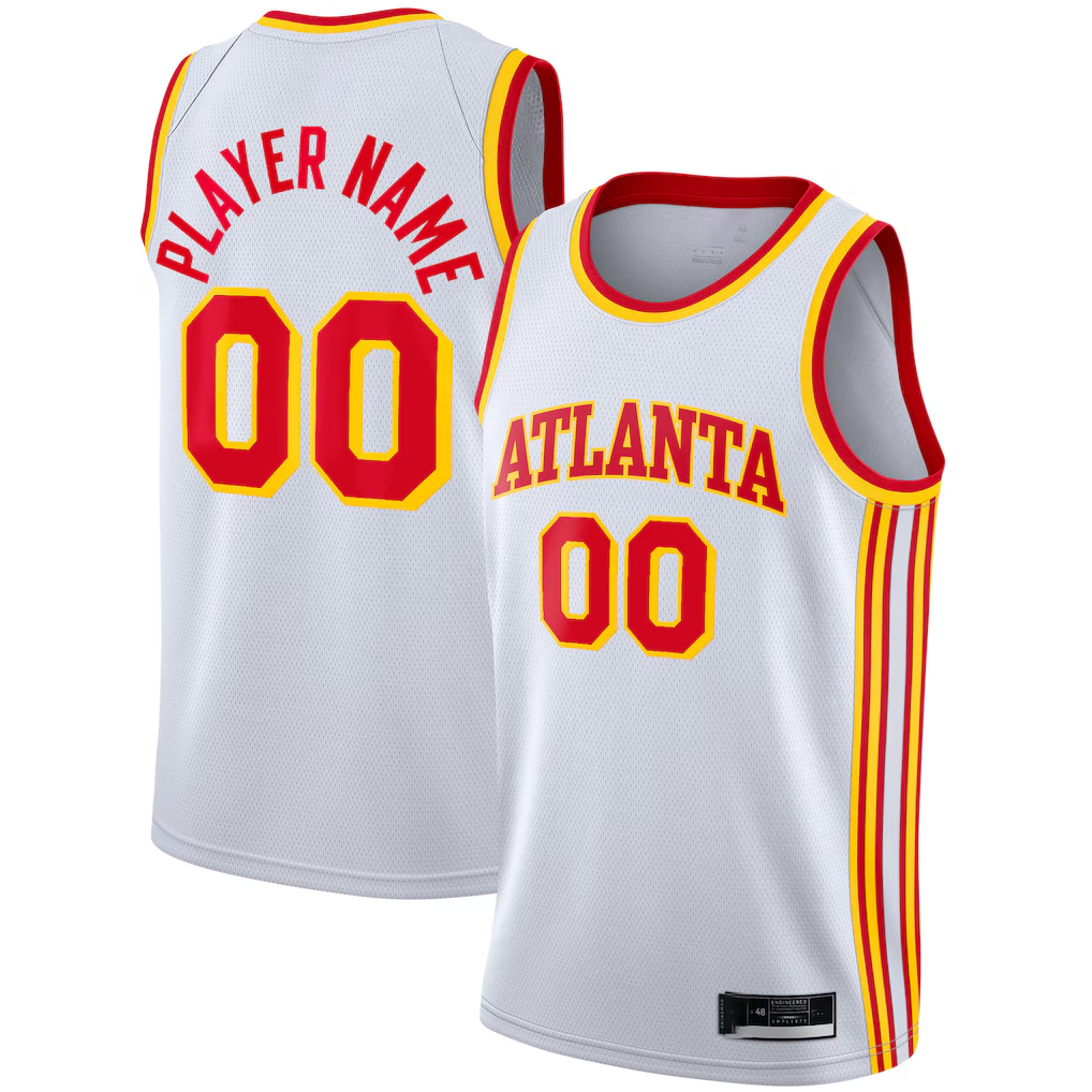 Mdoa Custom A.Hawks White 202021 Swingman Jerseys - Association Edition