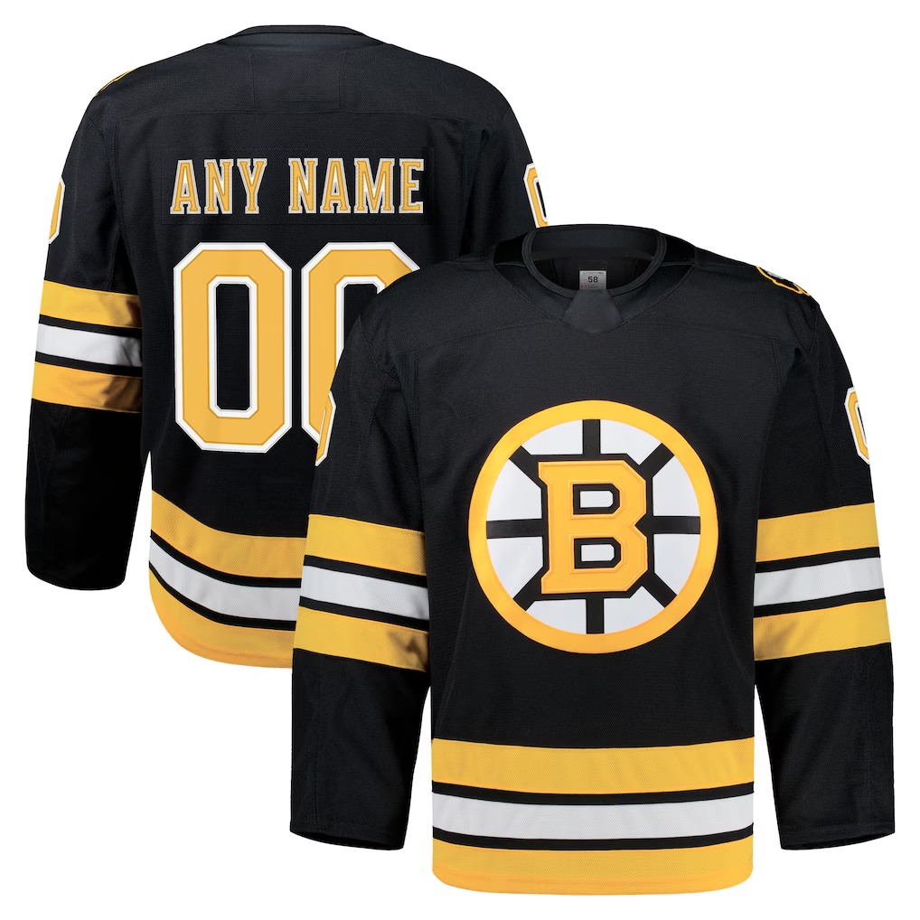 Mdoa Custom B.Bruins Black Home Authentic Pro Stitched Jerseys