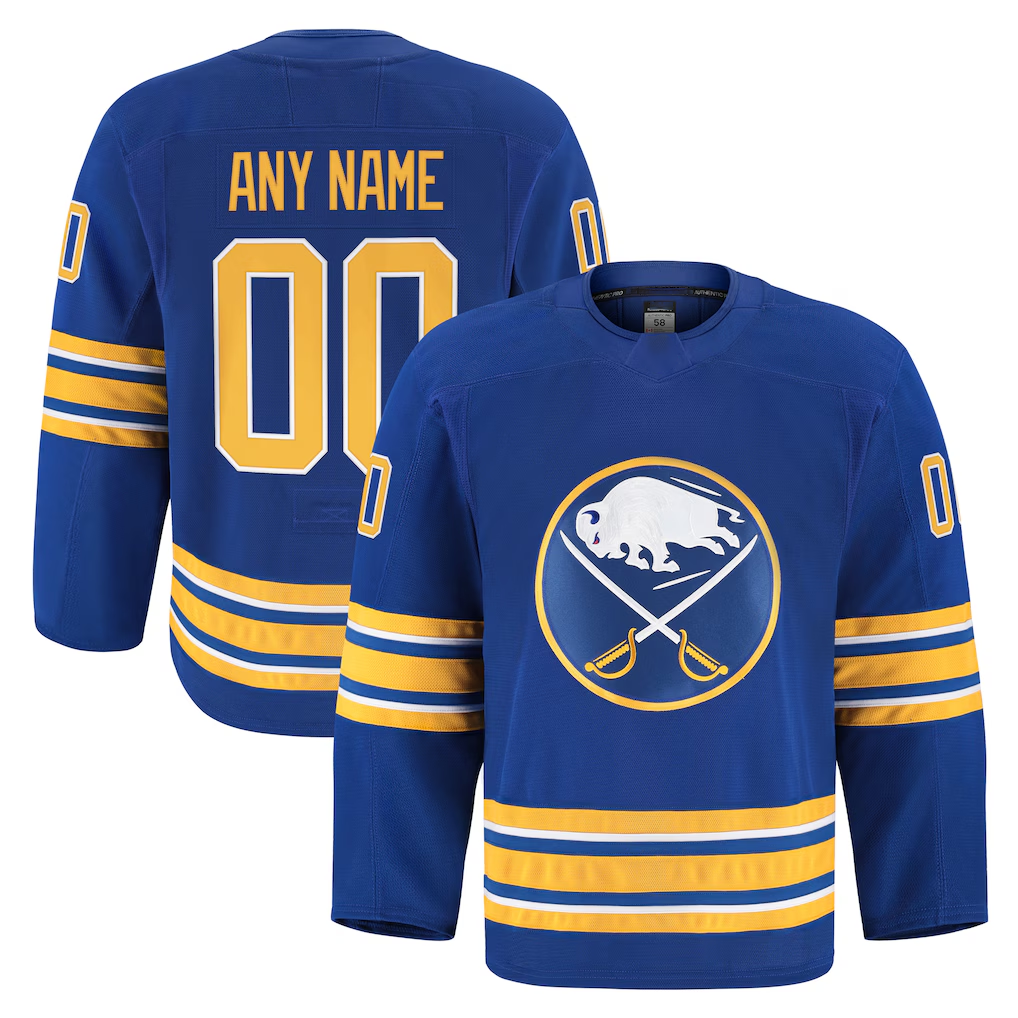 Mdoa Custom B.Sabres Royal Home Authentic Pro Stitched Jerseys