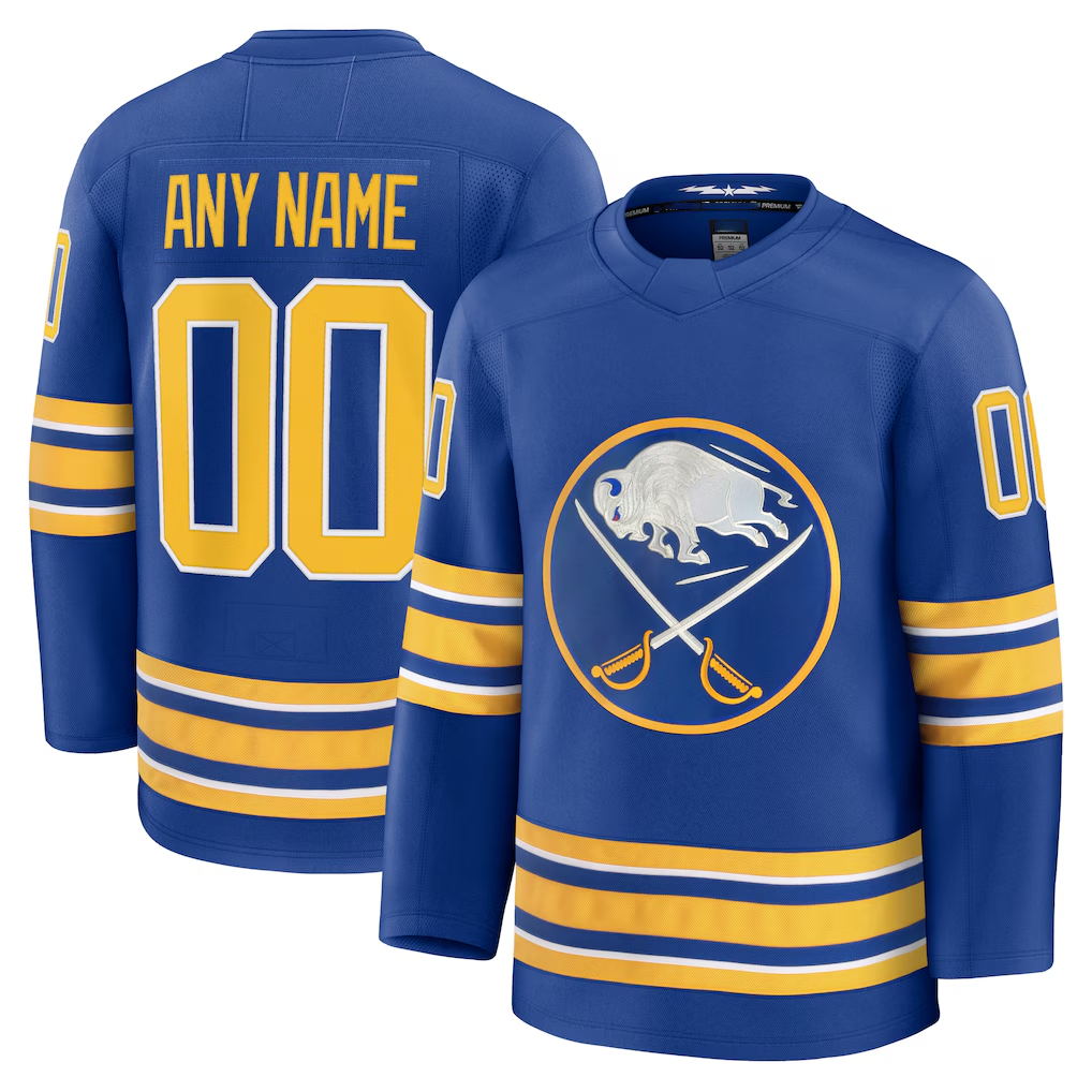 Mdoa Custom B.Sabres Royal Home Premium Stitched Jerseys