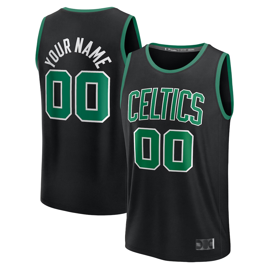 Mdoa Custom B.Celtics Black Fast Break Jerseys - Statement Edition