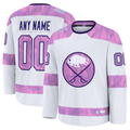Mdoa Custom B.Sabres White 2024 Hockey Fights Cancer Practice Stitched Jerseys