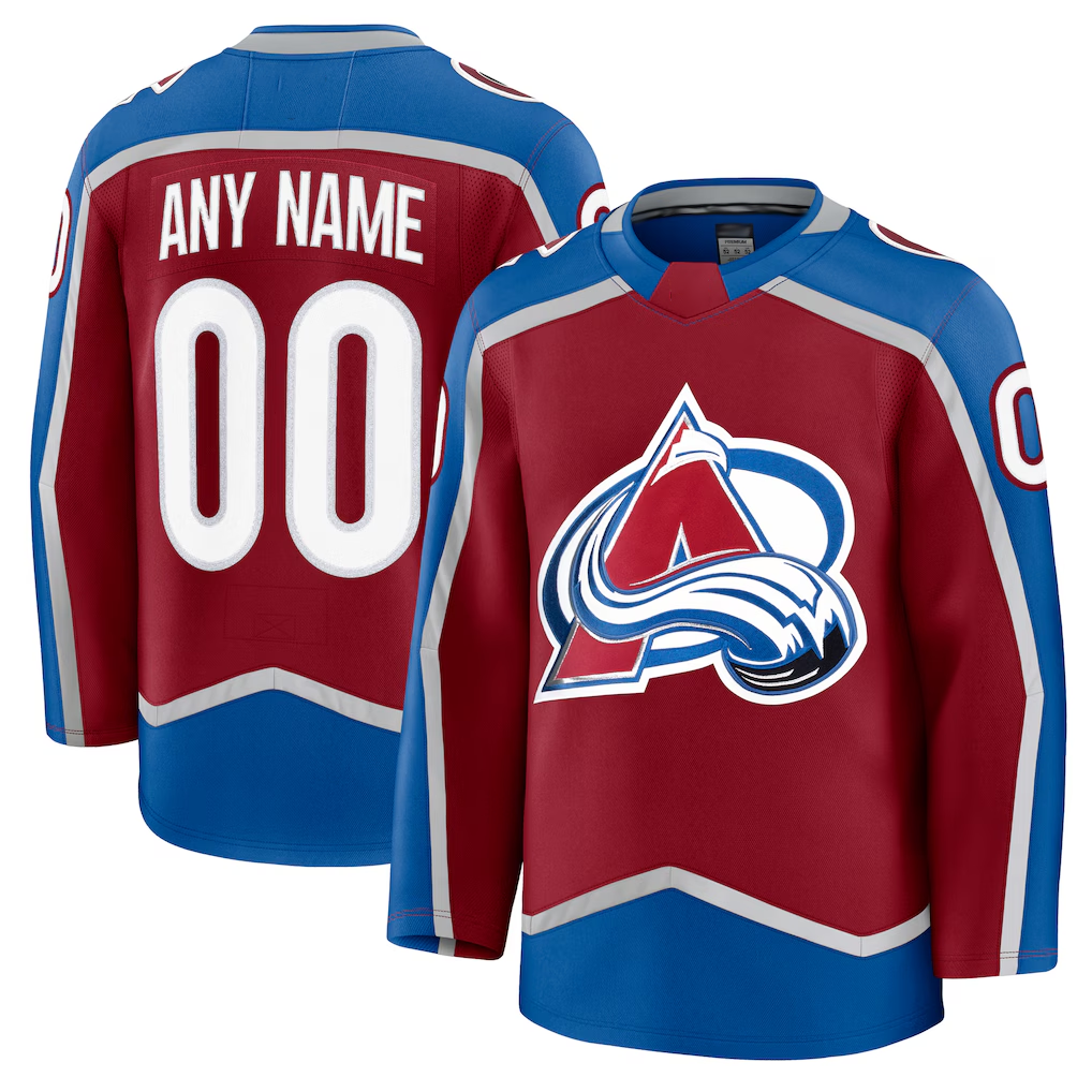 Mdoa Custom C.Avalanche Burgundy Home Premium Jerseys