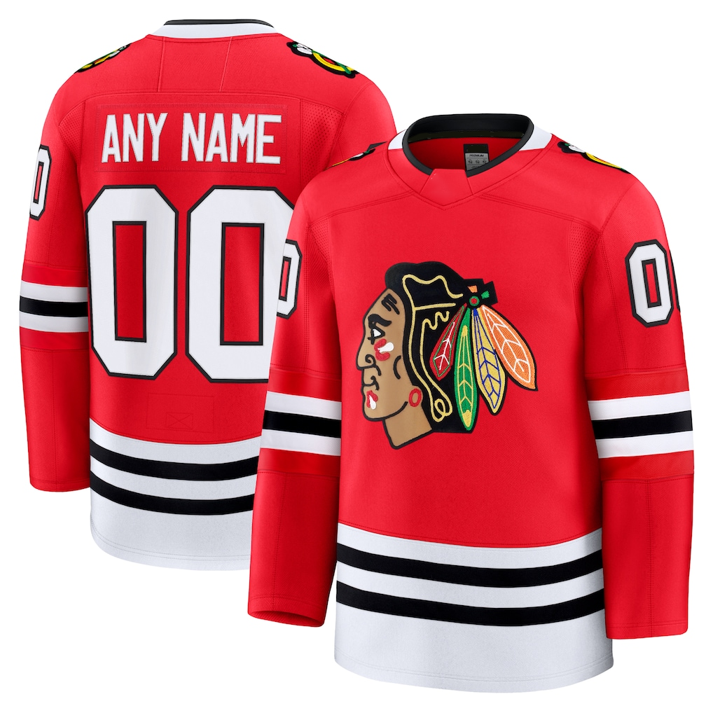 Mdoa Custom C.Blackhawks Red Home Premium Jerseys