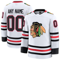Mdoa Custom C.Blackhawks White Away Premium Jerseys