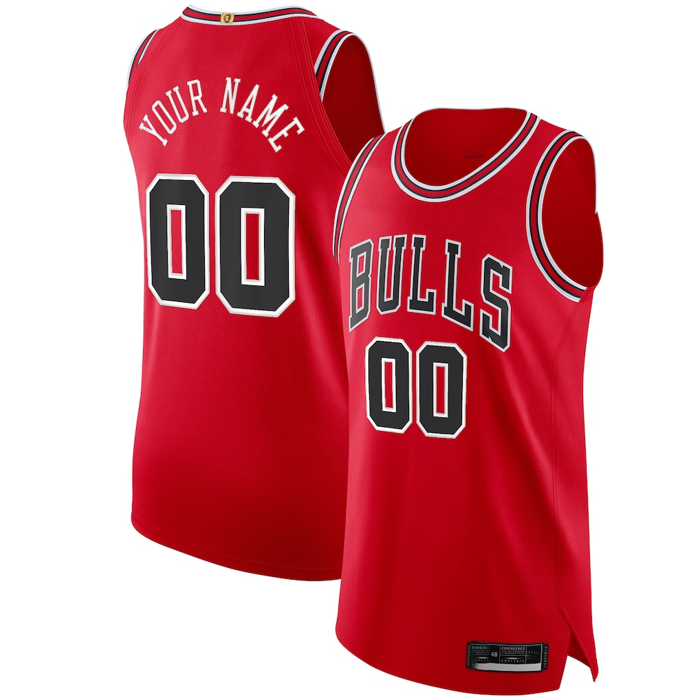 Mdoa Custom C.Bulls Red Authentic Jerseys - Icon Edition