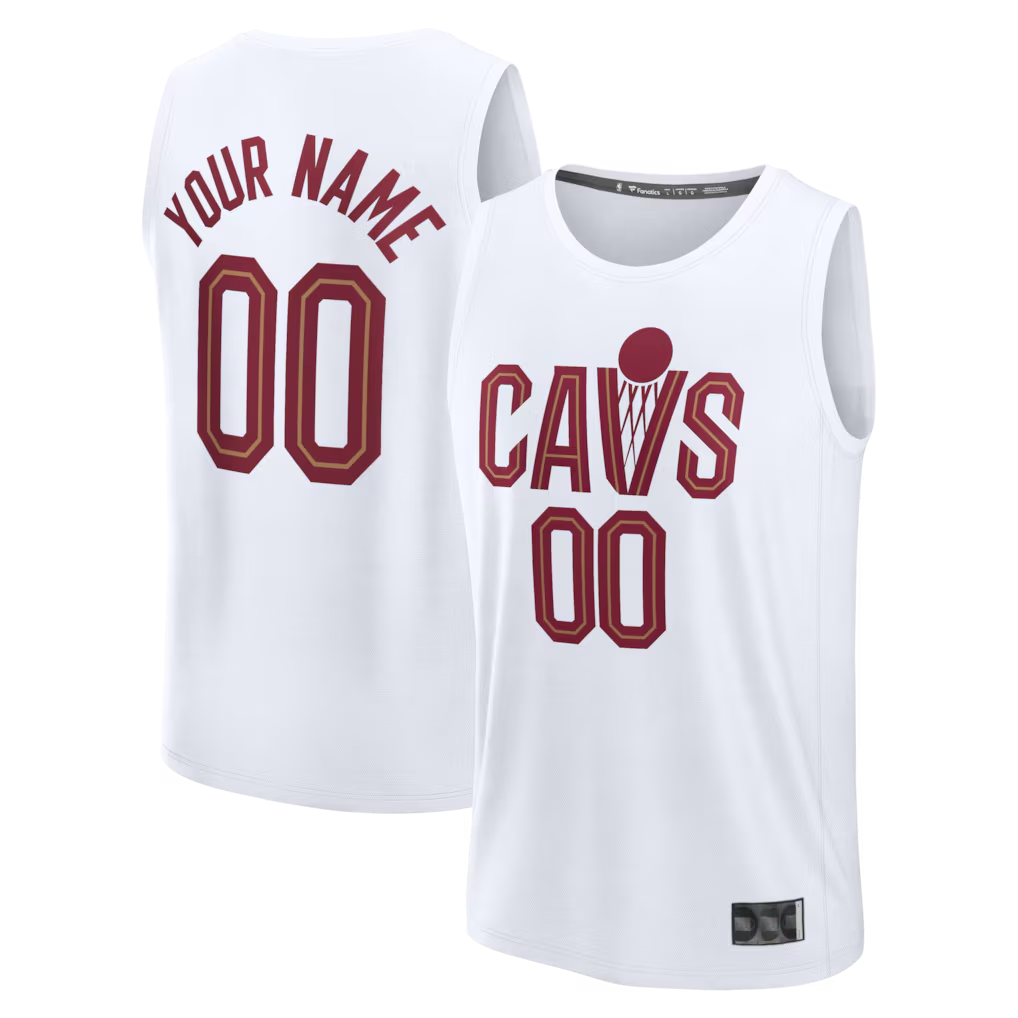 Mdoa Custom C.Cavaliers White Fast Break Jerseys - Icon Edition