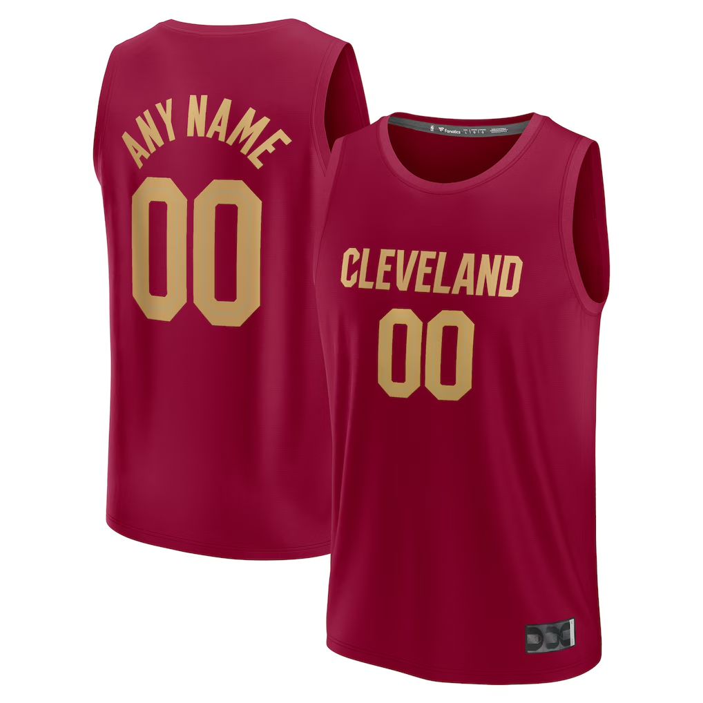 Mdoa Custom C.Cavaliers  Wine Fast Break Jerseys - Icon Edition