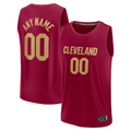 Mdoa Custom C.Cavaliers  Wine Fast Break Jerseys - Icon Edition