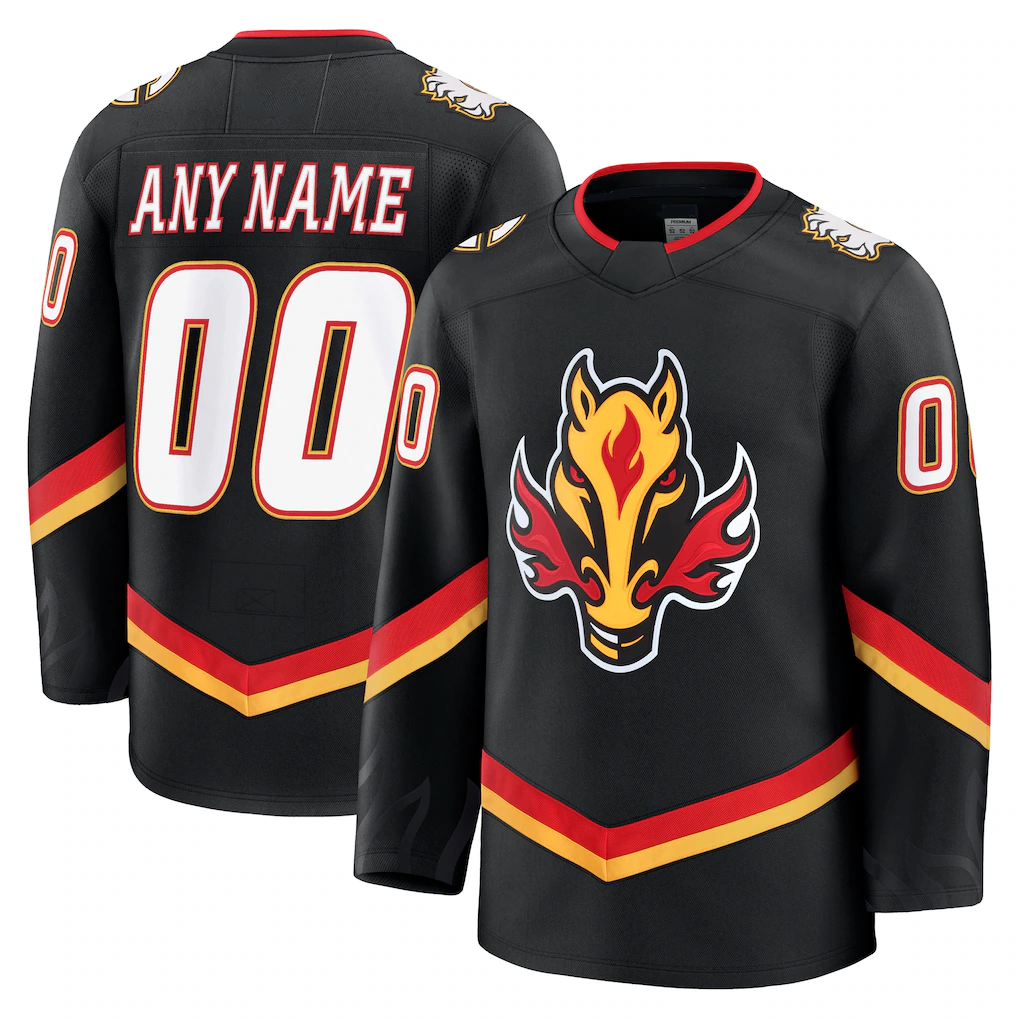 Mdoa Custom C.Flames Black Alternate Premium Jerseys