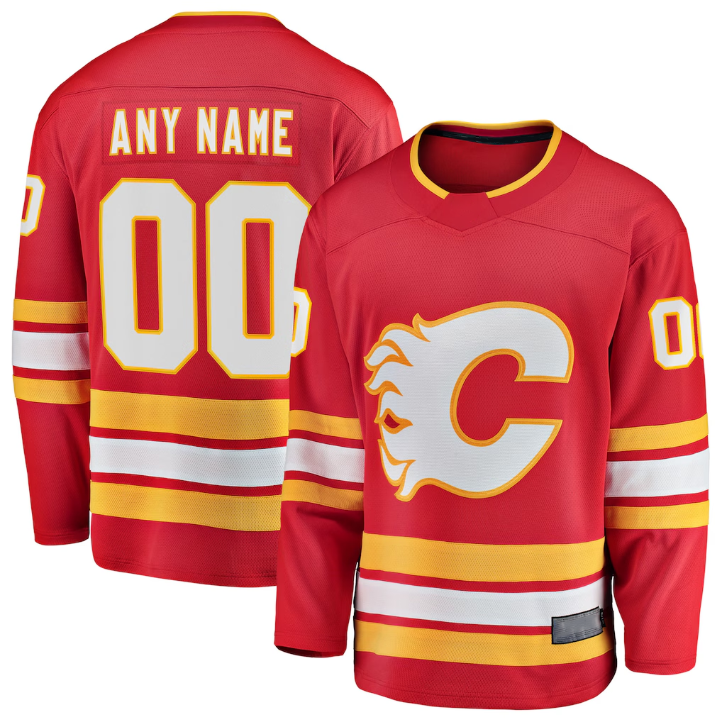 Mdoa Custom C.Flames Red Home Breakaway Jerseys