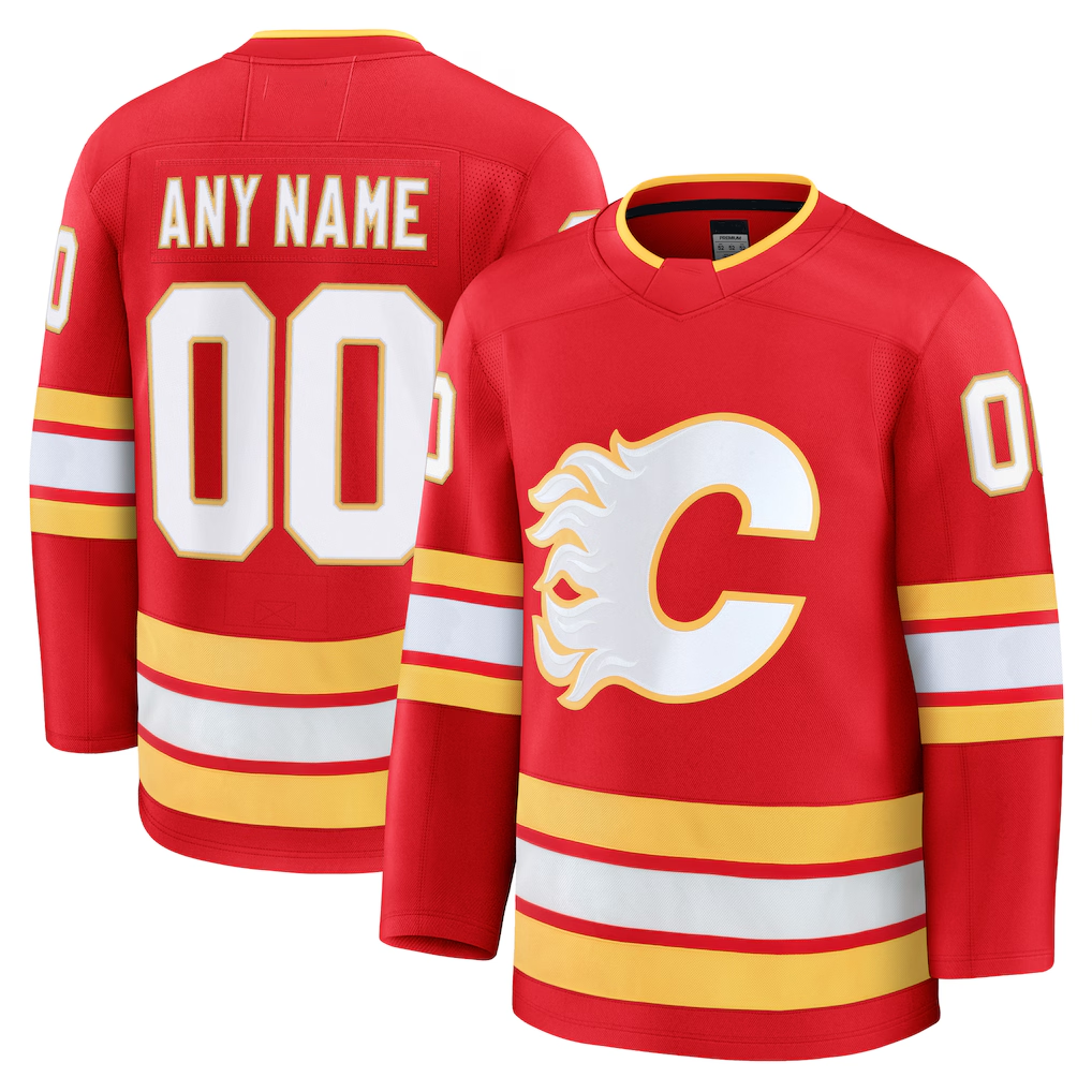 Mdoa Custom C.Flames Red Home Premium Jerseys