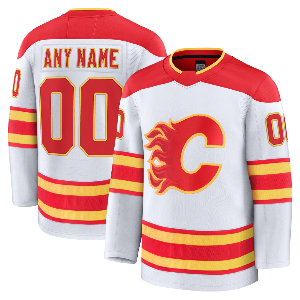 Mdoa Custom C.Flames White Away Premium Jerseys