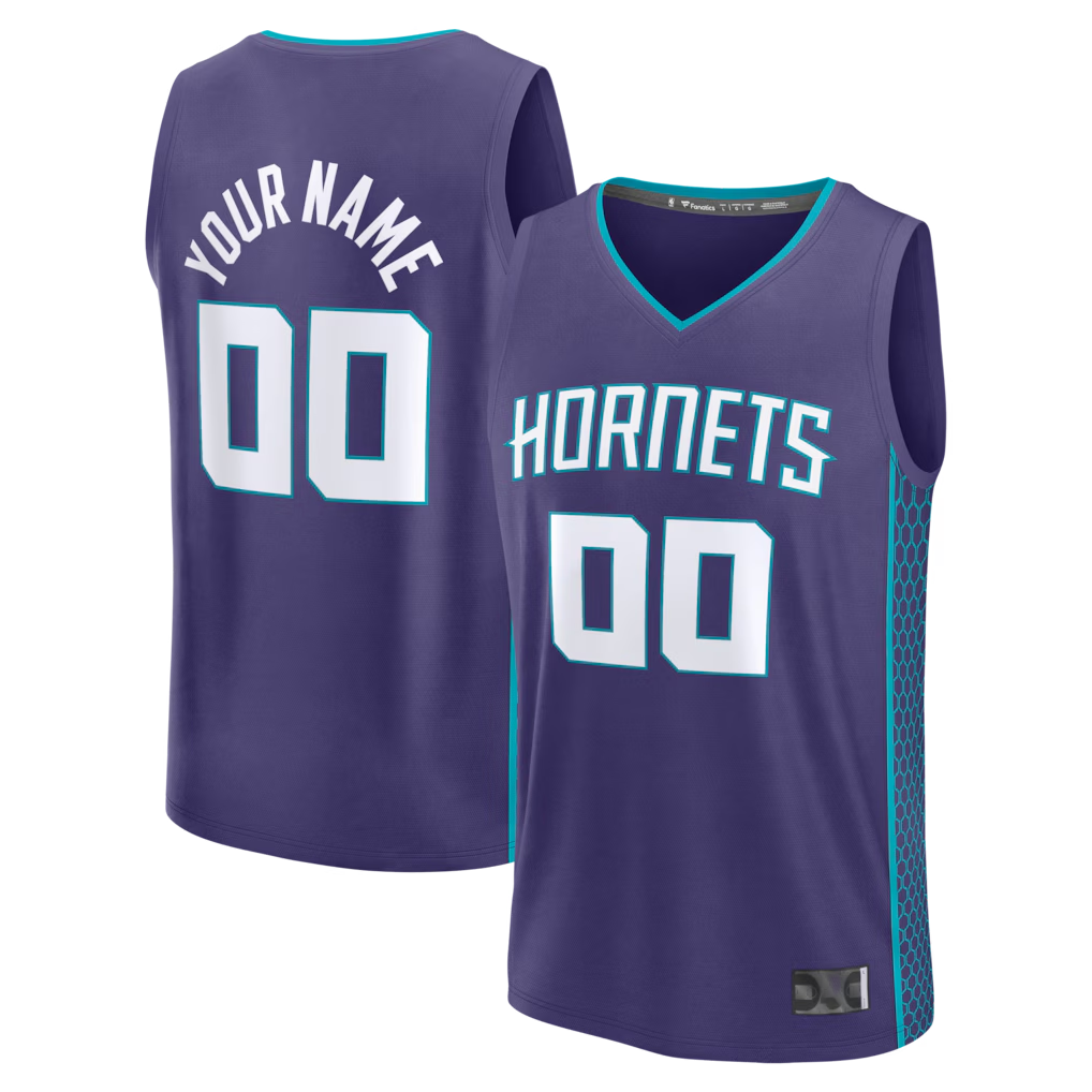 Mdoa Custom C.Hornets Purple Fast Break Jerseys - Icon Edition
