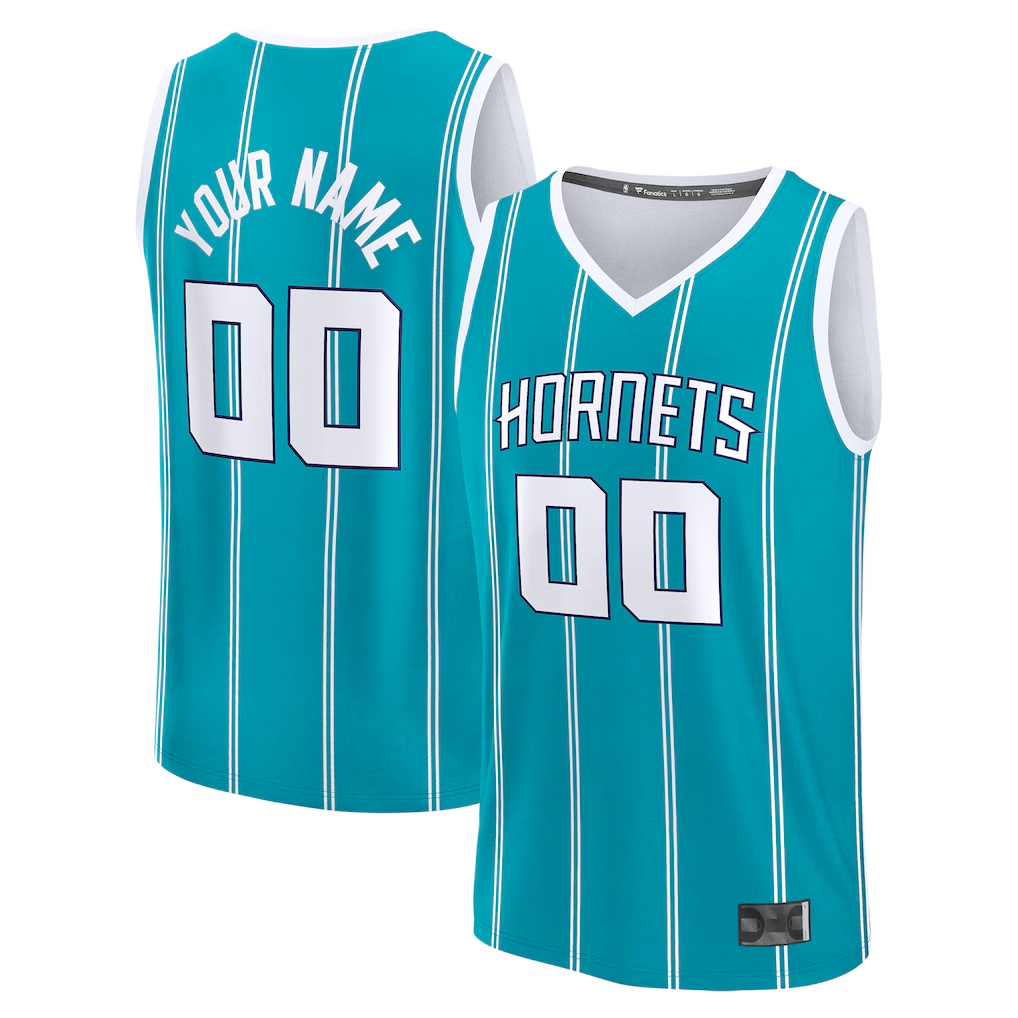 Mdoa Custom C.Hornets Teal Fast Break Jerseys - Icon Edition