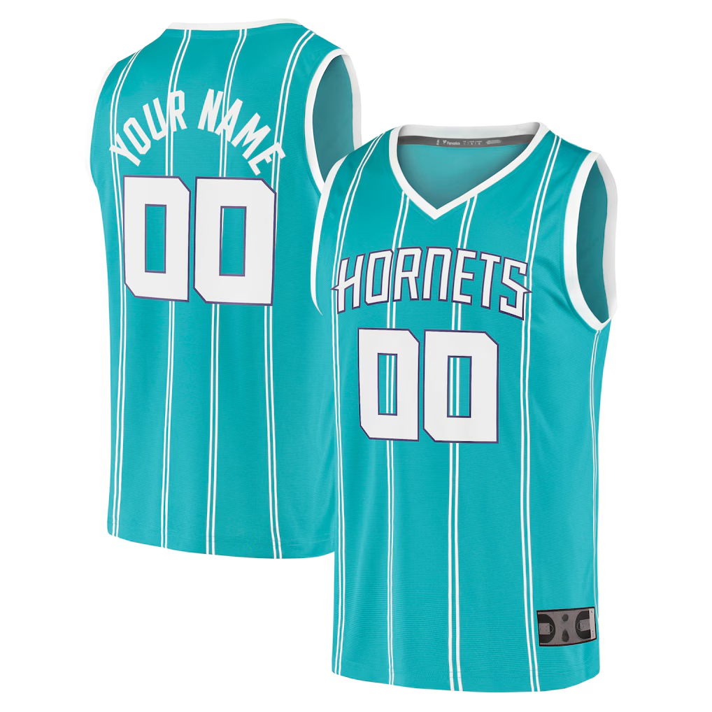 Mdoa Custom C.Hornets Teal Fast Break Replica Jerseys - Icon Edition