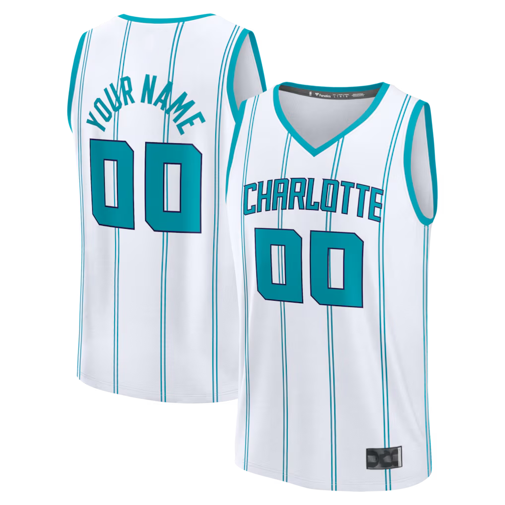 Mdoa Custom C.Hornets White Fast Break Jerseys - Icon Edition