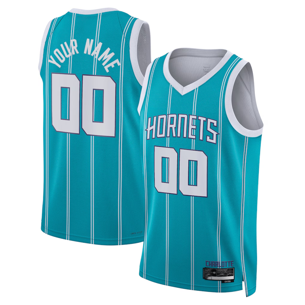 Mdoa Custom C.Hornets  Teal Swingman Jerseys - Icon Edition