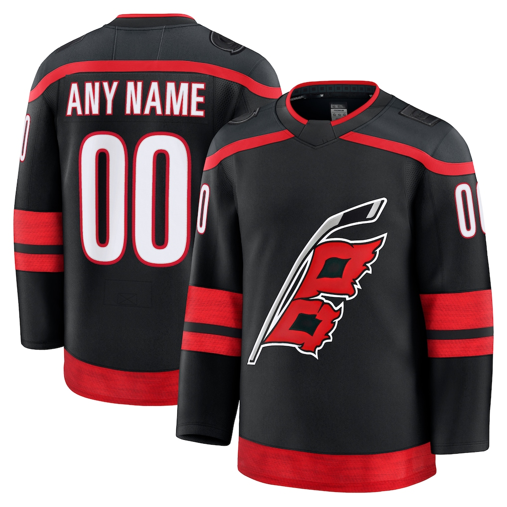 Mdoa Custom C.Hurricanes Black Home Premium Stitched Jerseys