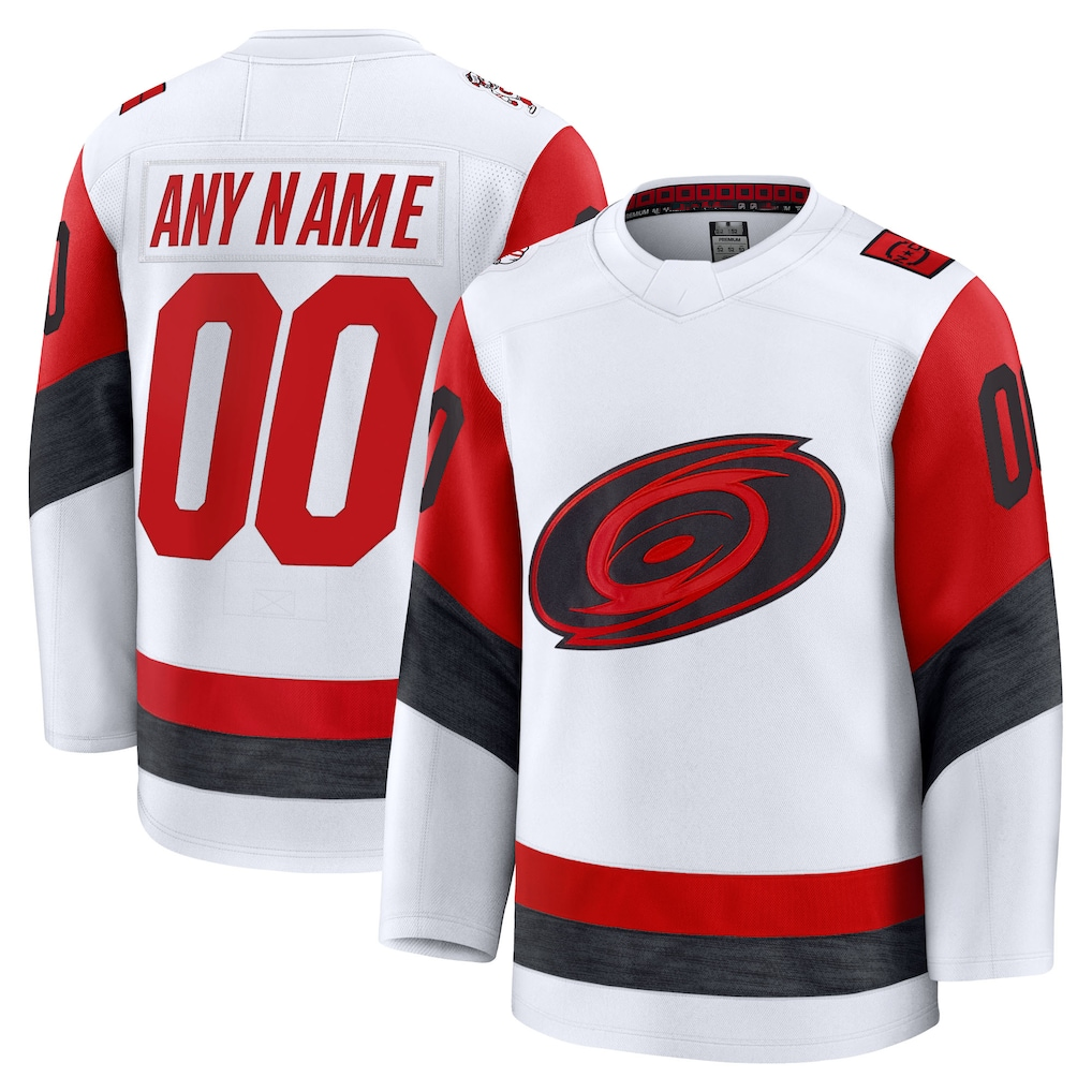 Mdoa Custom C.Hurricanes White Away Premium Stitched Jerseys