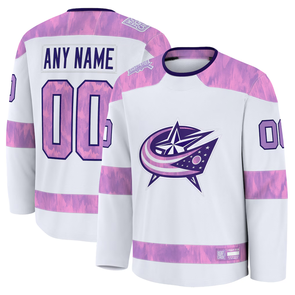 Mdoa Custom CB.Jackets White 2024 Hockey Fights Cancer Practice Jersey