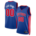Mdoa Custom D.Pistons Blue Swingman Jerseys - Icon Edition