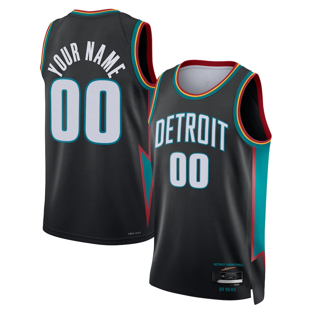 Mdoa Custom D.Pistons Charcoal 202526 City Edition Swingman Jerseys
