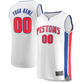 Mdoa Custom D.Pistons White Fast Break Replica Jerseys - Association Edition