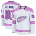 Mdoa Custom DR.Wings White 2024 Hockey Fights Cancer Practice Jerseys
