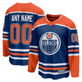 Mdoa Custom E.Oilers Royal Home Breakaway Jerseys