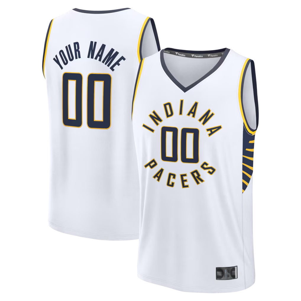 Mdoa Custom I.Pacers White Fast Break Jerseys - Icon Edition