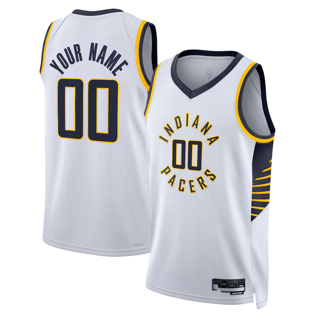 Mdoa Custom I.Pacers White Swingman Jerseys - Association Edition