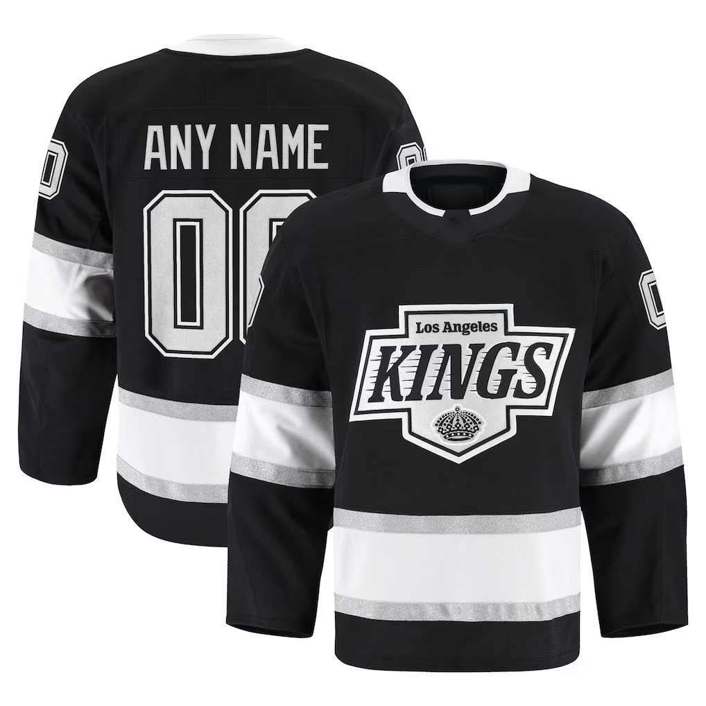 Mdoa Custom LA.Kings Black Home Authentic Pro Jerseys