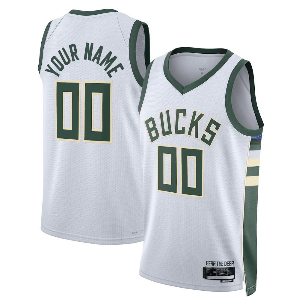 Mdoa Custom M.Bucks White Swingman Jerseys - Association Edition