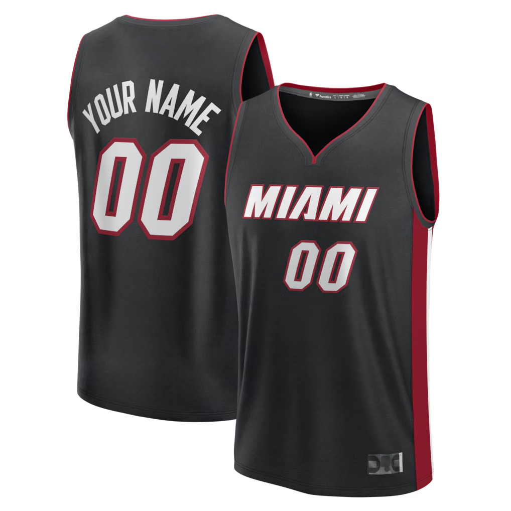 Mdoa Custom M.Heat  Black Fast Break Jerseys - Icon Edition