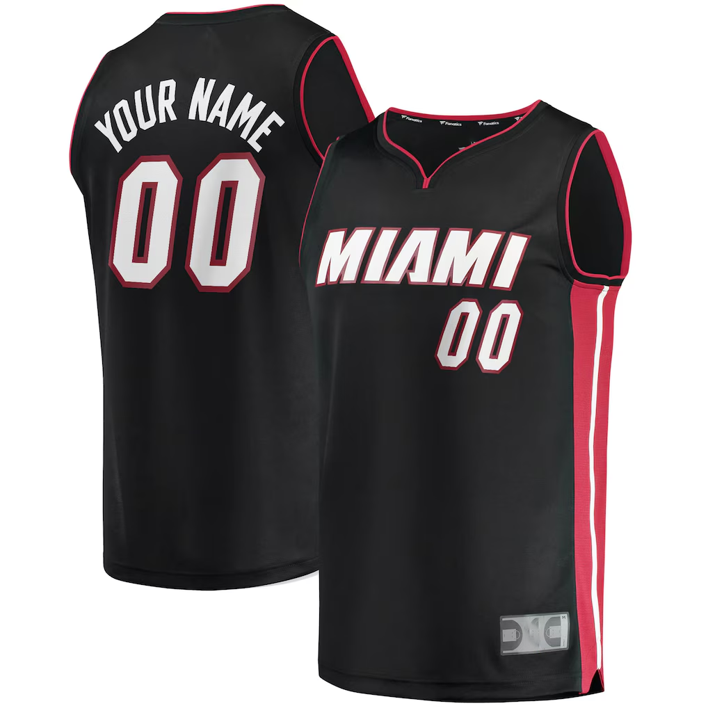 Mdoa Custom M.Heat Black Fast Break Replica Jerseys - Icon Edition