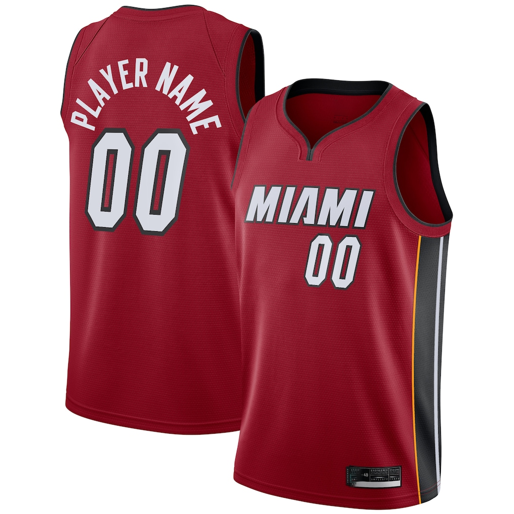 Mdoa Custom M.Heat Heat Jordan Brand Red Swingman Jerseys - Statement Edition