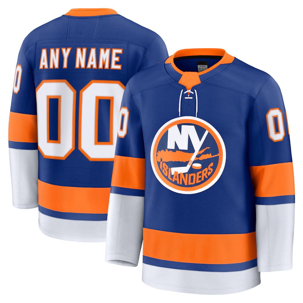 Mdoa Custom NY.Islanders Royal Home Premium Jerseys