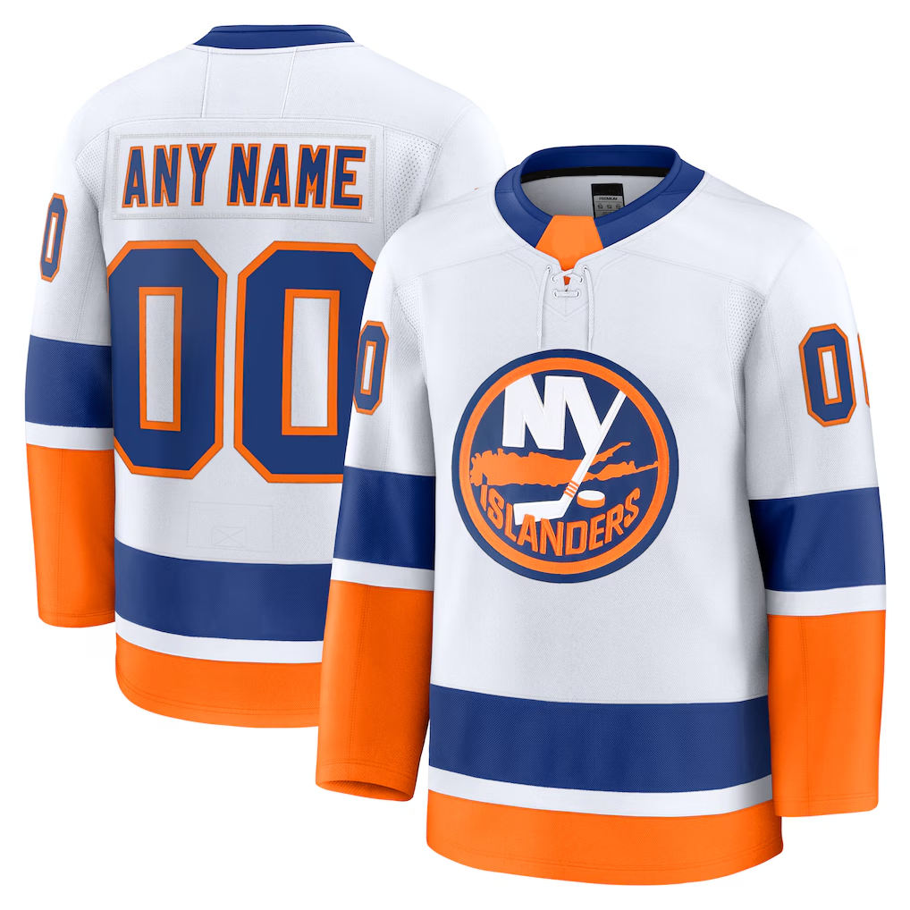 Mdoa Custom NY.Islanders White Away Premium Jerseys