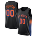 Mdoa Custom NY.Knicks Black Swingman Jerseys - Statement Edition