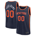 Mdoa Custom NY.Knicks Navy Fast Break Jerseys - Statement Edition