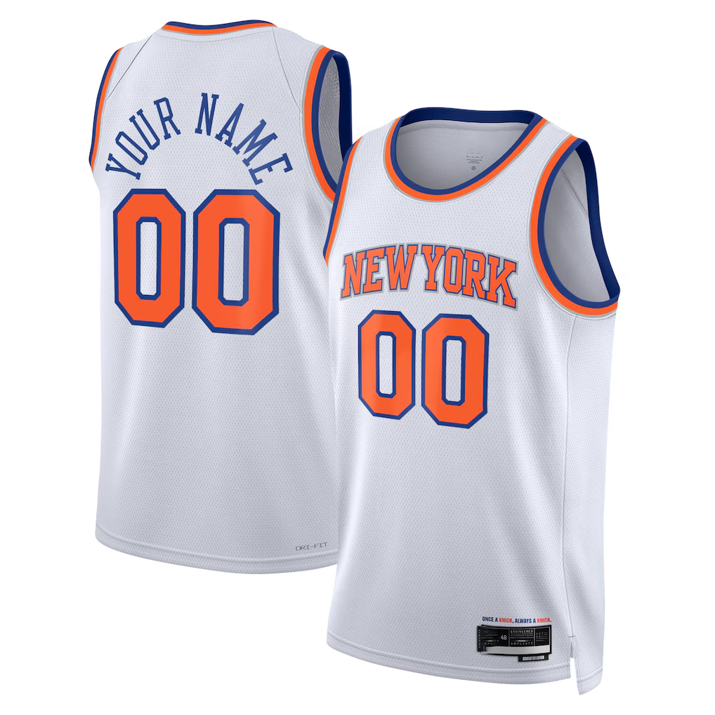 Mdoa Custom NY.Knicks White Swingman Jerseys - Association Edition